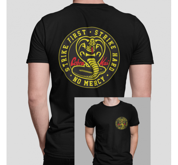 Cobra Kai Logo Slogan - HappyHill | T-Shirt, Hoodies and more Pop ...